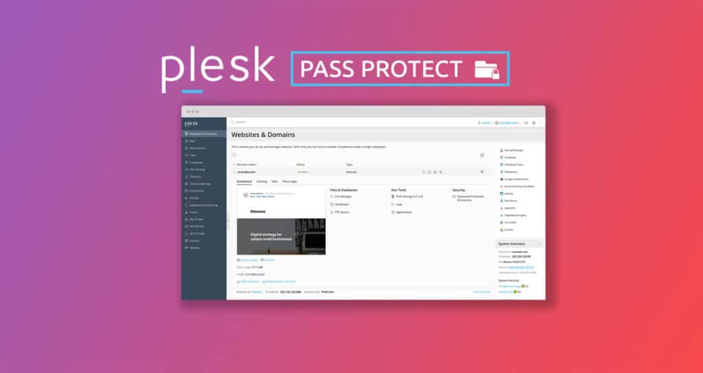Plesk password protect folder