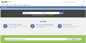 websavers client centre homepage