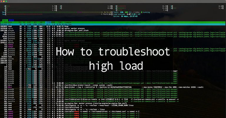 htop load processes server ssh shell 3