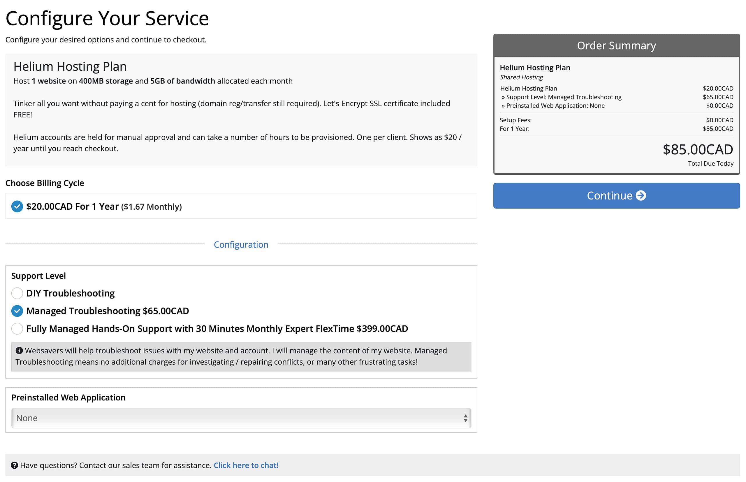 wordpress guide hosting config order helium