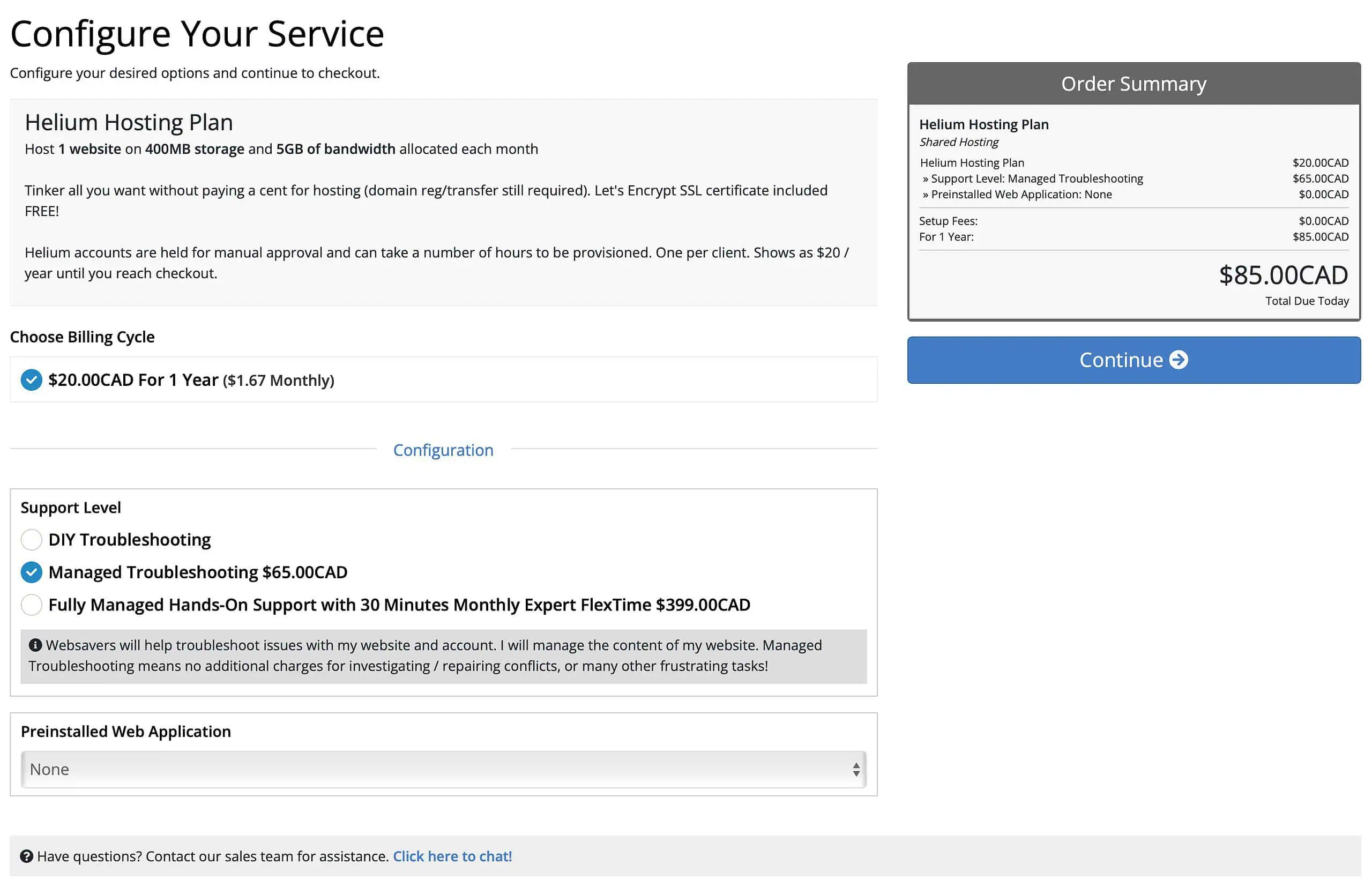 wordpress guide hosting config order helium